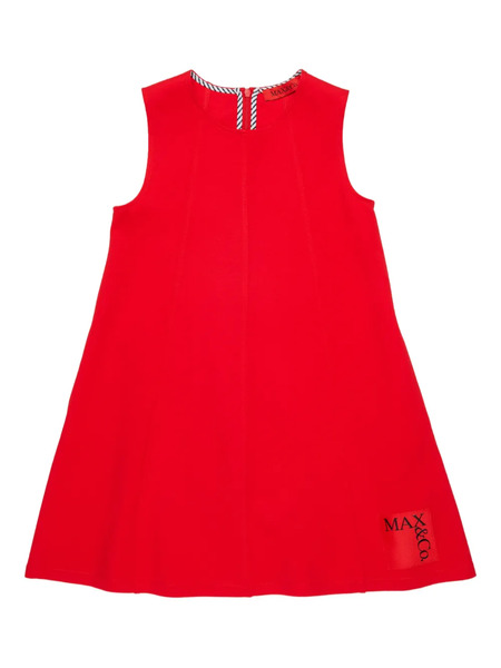  Max&co. Kids Logo Sleeveless Dress - Red 
