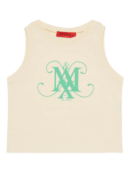  Max&co. Kids Logo Sleeveless Tank Top - Neutrals 