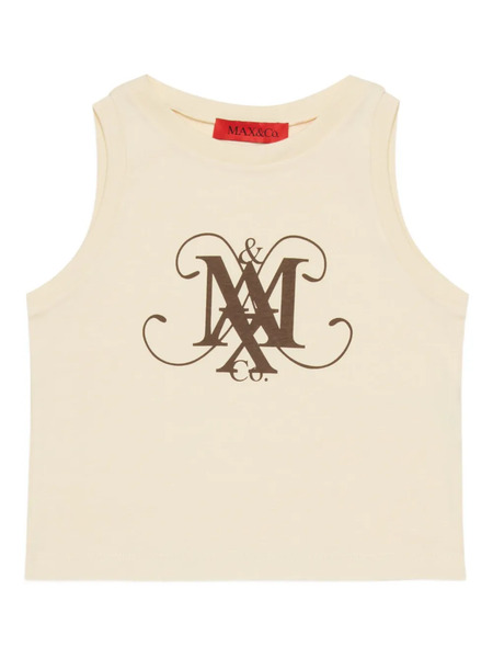  Max&co. Kids Logo Sleeveless Tank Top - Neutrals 