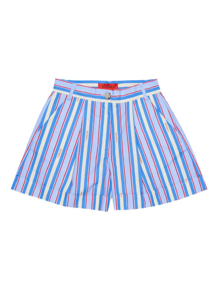  Max&co. Kids Logo Striped Shorts - Blue 