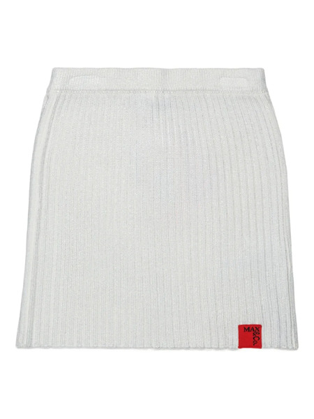  Max&co. Kids Ribbed-knit Skirt - White 