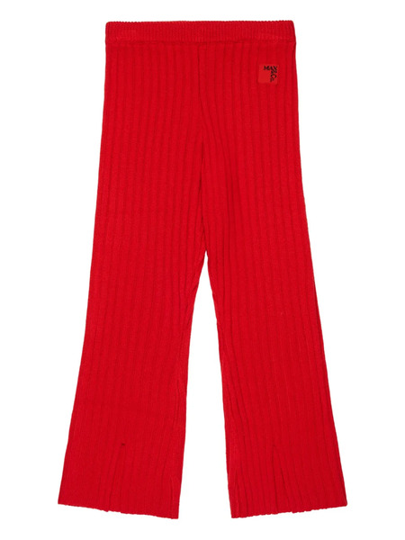  Max&co. Kids Ribbed-knit Trousers - Red 