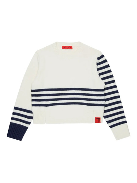  Max&co. Kids Striped-detail Jumper - White 