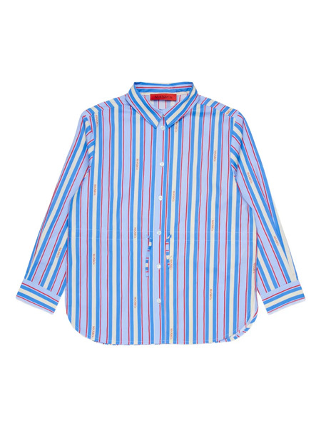  Max&co. Kids Striped Logo Shirt - Blue 