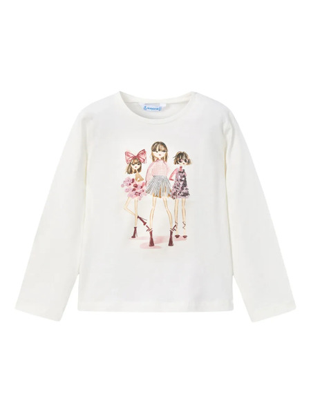  Mayoral Dolls-print T-shirt - White 