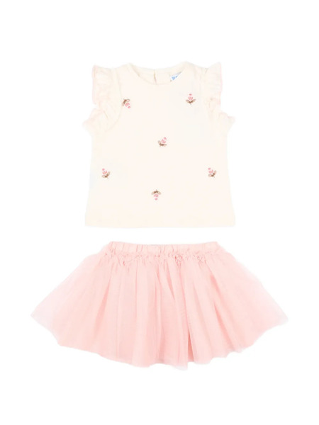  Mayoral Floral-print Skirt Set - Pink 