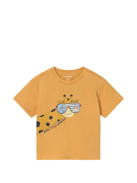  Mayoral Giraffe Graphic T-shirt - Yellow 