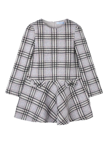  Mayoral Plaid Dress - Silver 