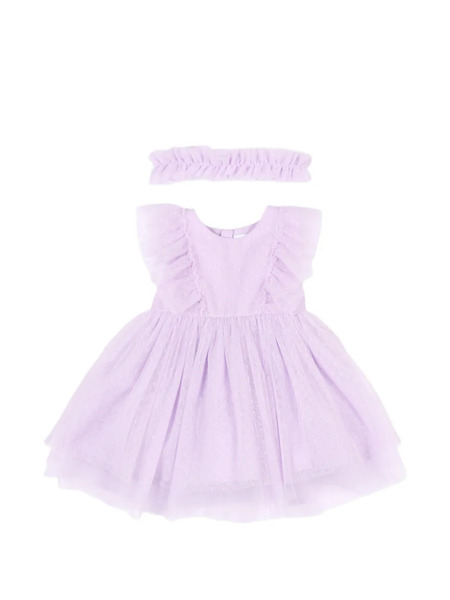  Mayoral Polka-dot-pattern Dress Set - Purple 