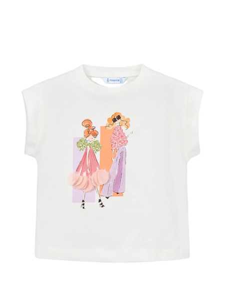  Mayoral Print-detail T-shirt - White 