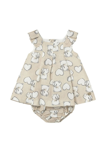  Mayoral Printed Dress Set - Neutrals 