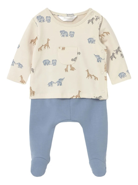  Mayoral Printed Pocket Sweatshirt Set - Neutrals 