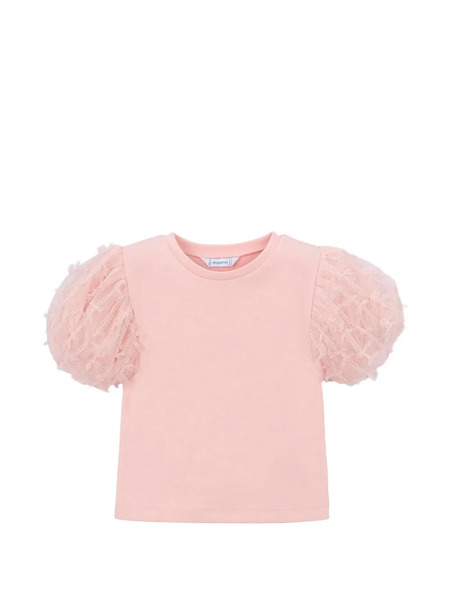  Mayoral Puff-sleeve T-shirt - Pink 