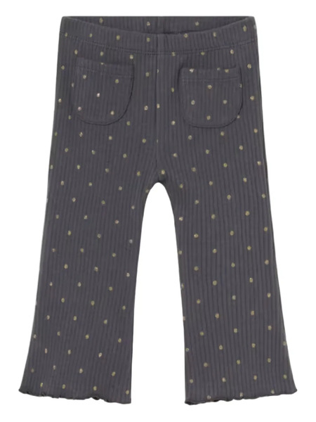  Mayoral Ribbed Flared Baby Leggings - Grey 