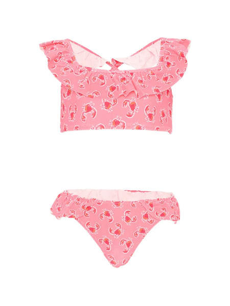  Mayoral Ruffled Crab Print Bikini - Pink 