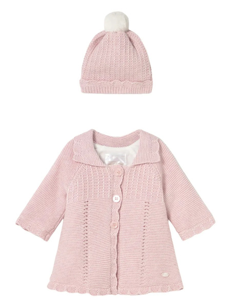  Mayoral Scallop-trim Coat - Pink 