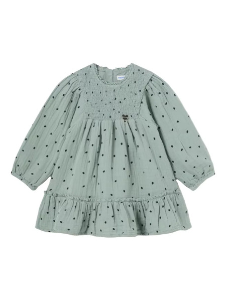  Mayoral Smocked-panel Dress - Green 