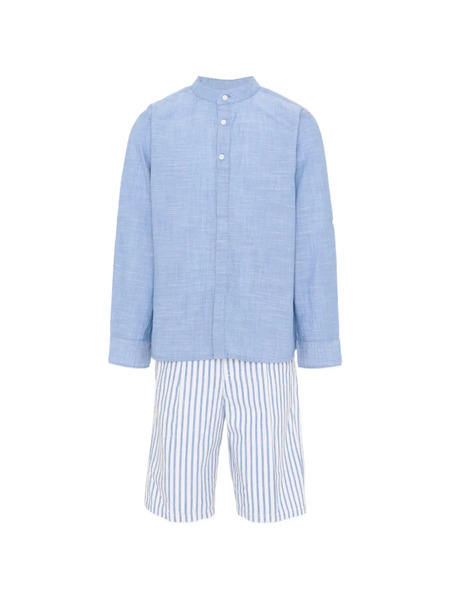  Mayoral Striped Cotton Shorts Set - Blue 