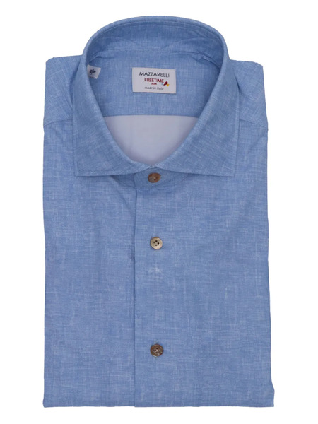  Mazzarelli Cotton Shirt - Blue 