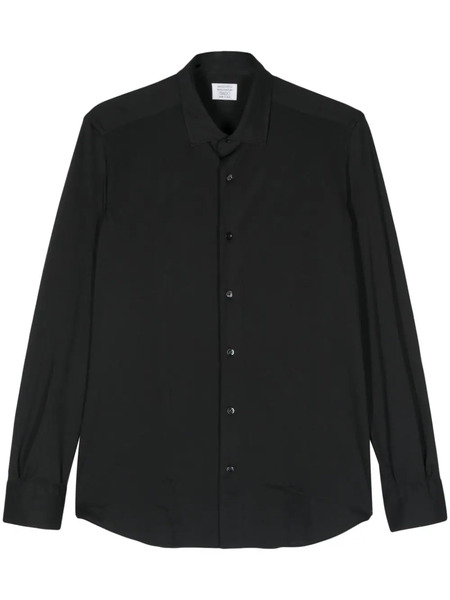  Mazzarelli Piqué Buttoned Shirt - Black 