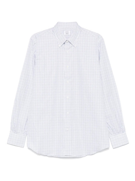  Mazzarelli Windowpane- Print Shirt - White 