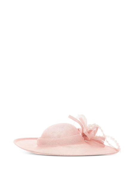  Mb Accessories Bow Feather Hat - Pink 