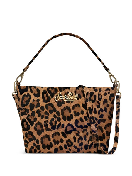  Mc2 Saint Barth Aline Shoulder Leopard Print Shoulder Bag - Brown 