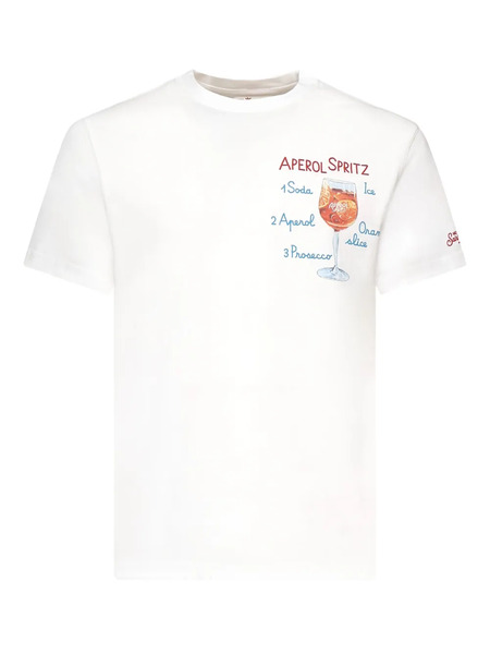  Mc2 Saint Barth Aperol Spritz Graphic T-shirt - White 