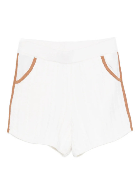  Mc2 Saint Barth Azure Cable-knit Shorts - Neutrals 