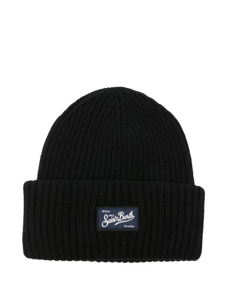  Mc2 Saint Barth Berry Ribbed-knit Beanie - Black 