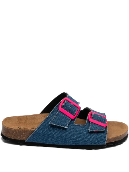 Mc2 Saint Barth Buckle-fastening Denim Sandals - Blue 