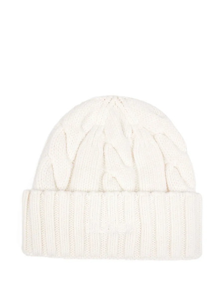  Mc2 Saint Barth Cable-knit Ribbed Beanie Hat - White 