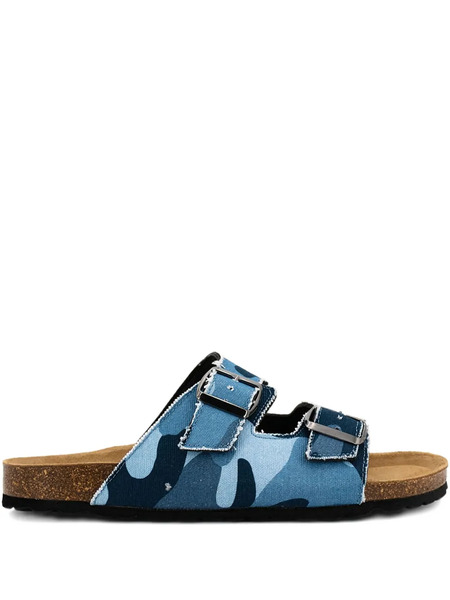 Mc2 Saint Barth Camouflage Buckled Sandals - Blue 