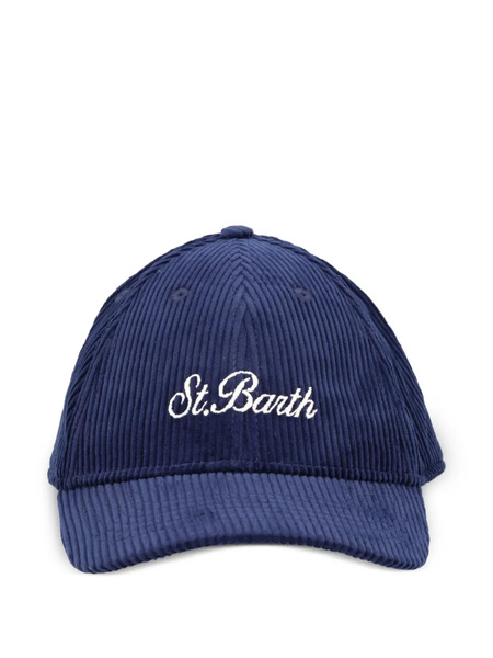  Mc2 Saint Barth Embroidered Corduroy Baseball Cap - Blue 