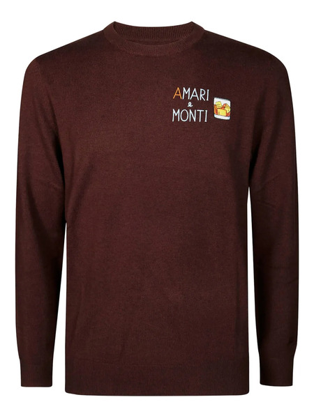 Mc2 Saint Barth Embroidered Crew-neck Sweater - Brown 