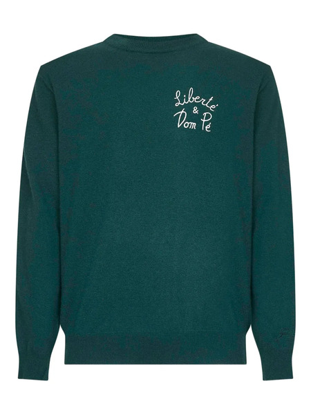  Mc2 Saint Barth Embroidered Ribbed Sweater - Green 