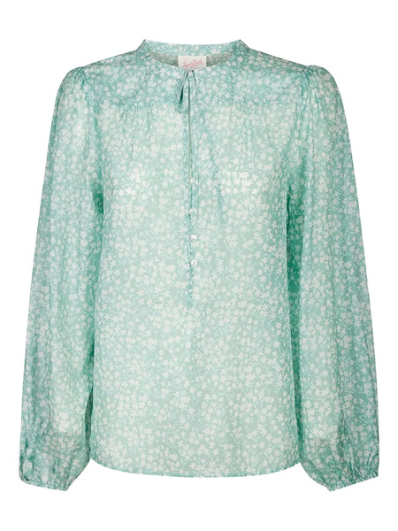  Mc2 Saint Barth Floral-print Buttoned Blouse - Green 