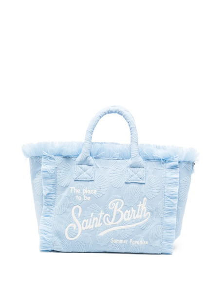  Mc2 Saint Barth Fringed-trim Tote Bag - Blue 