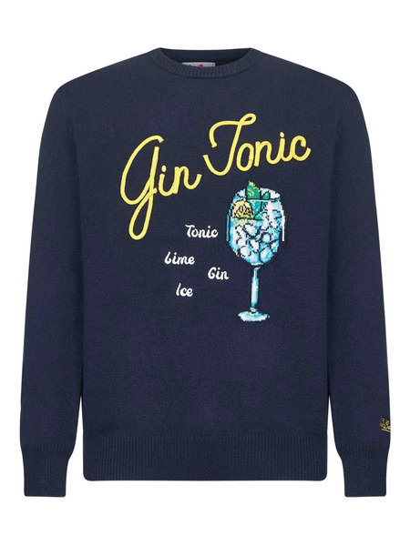  Mc2 Saint Barth Graphic-print Sweater - Blue 