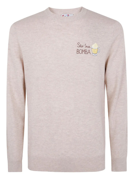  Mc2 Saint Barth Heron Embroidered Sweater - Neutrals 