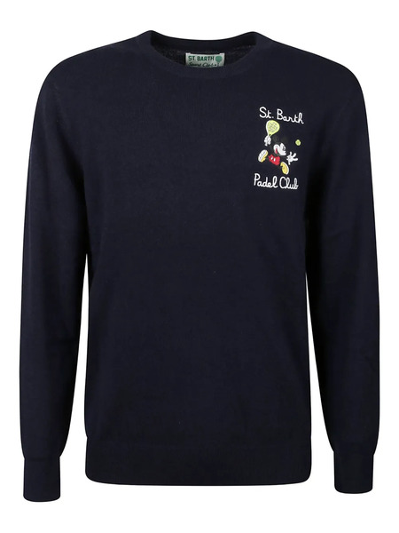  Mc2 Saint Barth Heron Embroidered Sweatshirt - Blue 