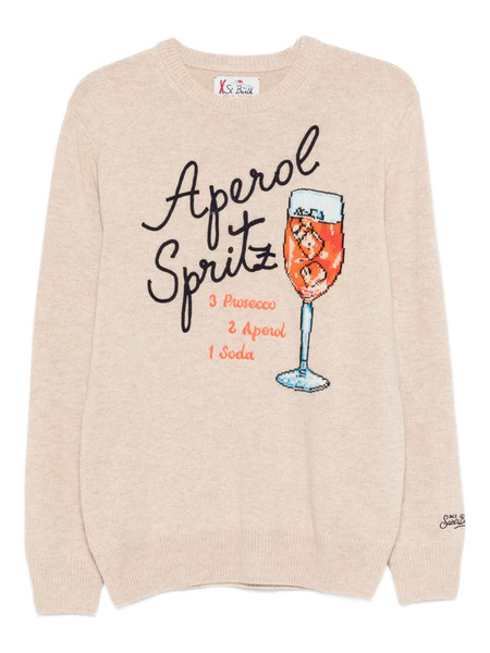  Mc2 Saint Barth Heron Graphic Sweater - Neutrals 