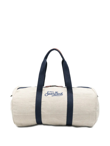  Mc2 Saint Barth Jetleg Logo-embroidered Holdall Bag - Neutrals 