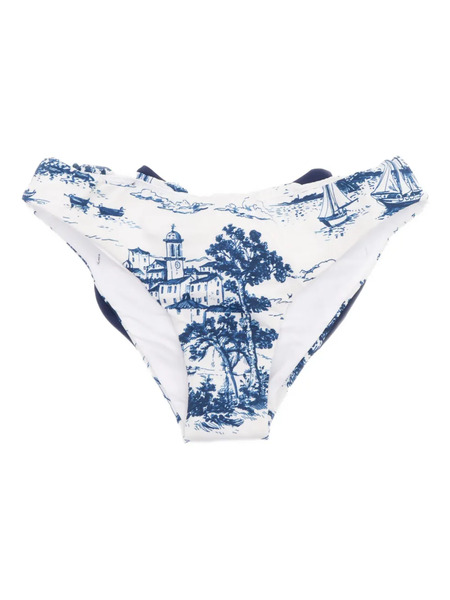 Mc2 Saint Barth Kids Bow-detailed Bikini Bottoms - White 