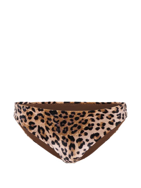  Mc2 Saint Barth Kids Bow Leopard Bikini Bottoms - Neutrals 