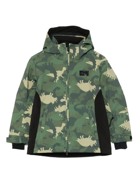  Mc2 Saint Barth Kids Camouflage-pattern Hooded Jacket - Green 