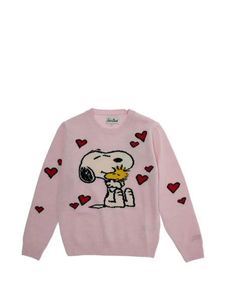  Mc2 Saint Barth Kids Character Heart Sweater - Pink 