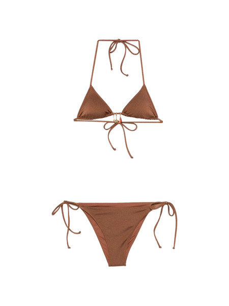  Mc2 Saint Barth Kids Charm Triangle Bikini - Brown 