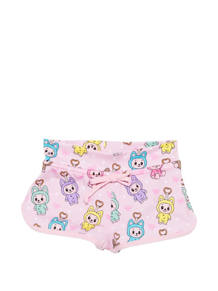  Mc2 Saint Barth Kids Coco Cartoon-print Bikini Bottoms - Pink 