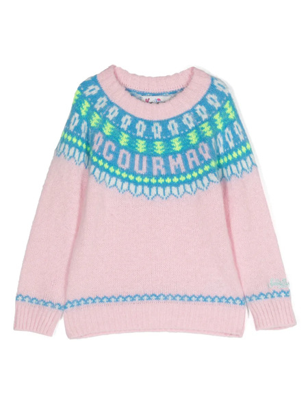  Mc2 Saint Barth Kids Courma Fair Isle Jumper - Pink 